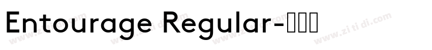 Entourage Regular字体转换